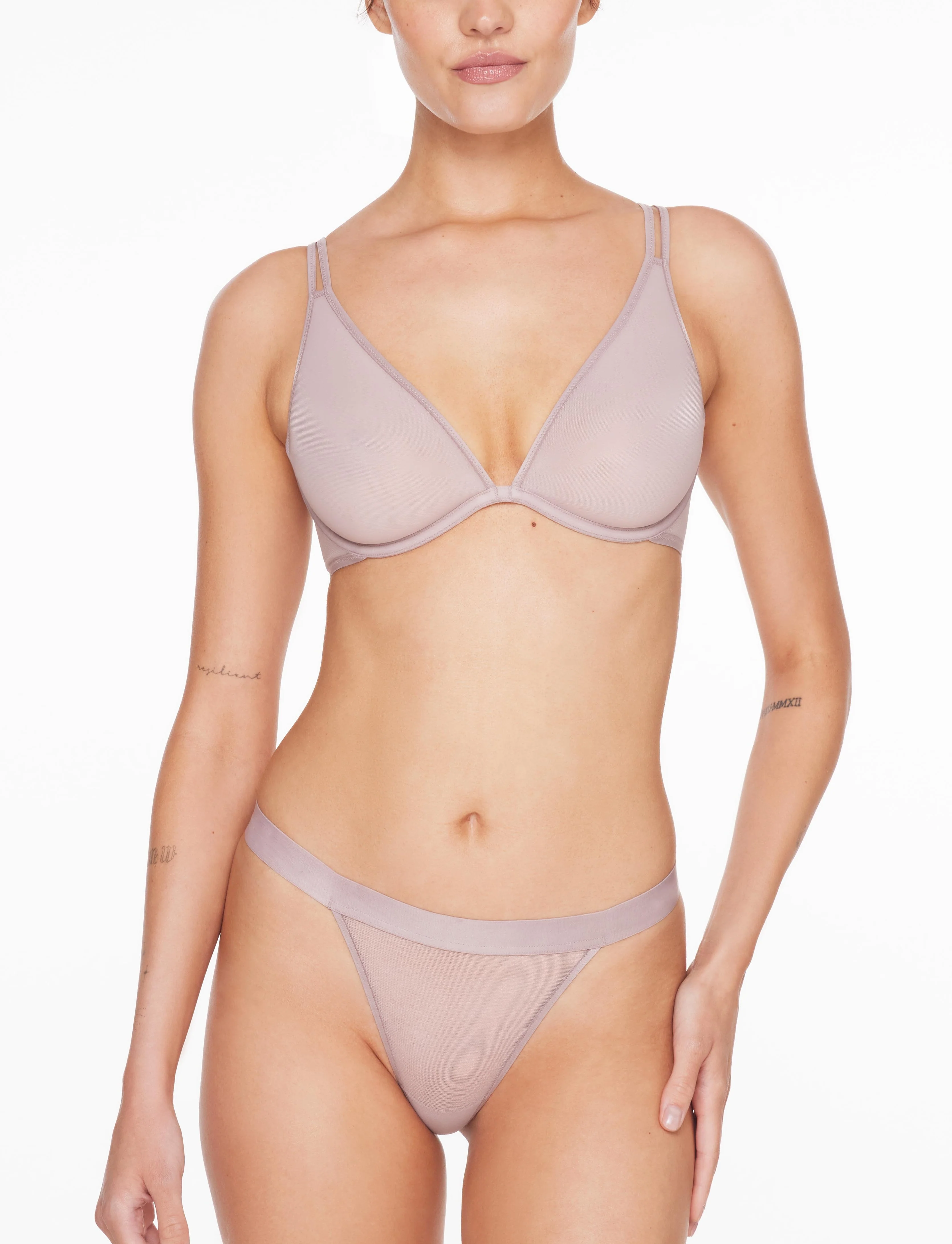Bare Mesh Plunge Bra - Image 2